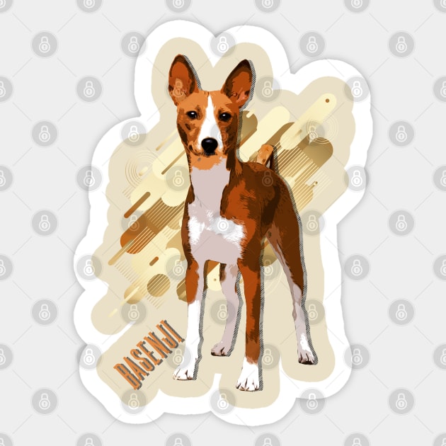 Basenji Sticker by Nartissima